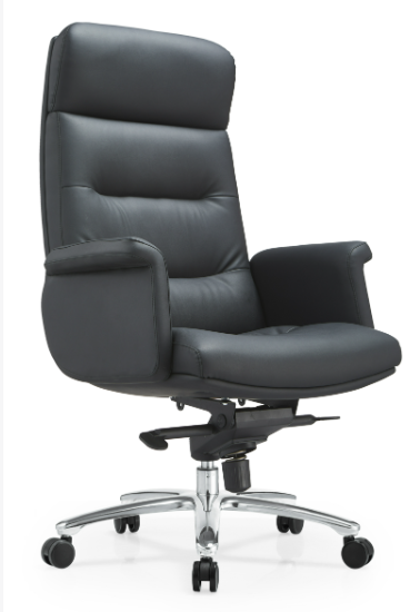 Reinforced Black Chair with Ergonomic back